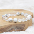 Bracelet "Anti-tabac" en Quartz & Howlite