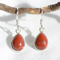 Boucles d'oreilles "Protectrice" en Jaspe Rouge Goutte (Argent 925)