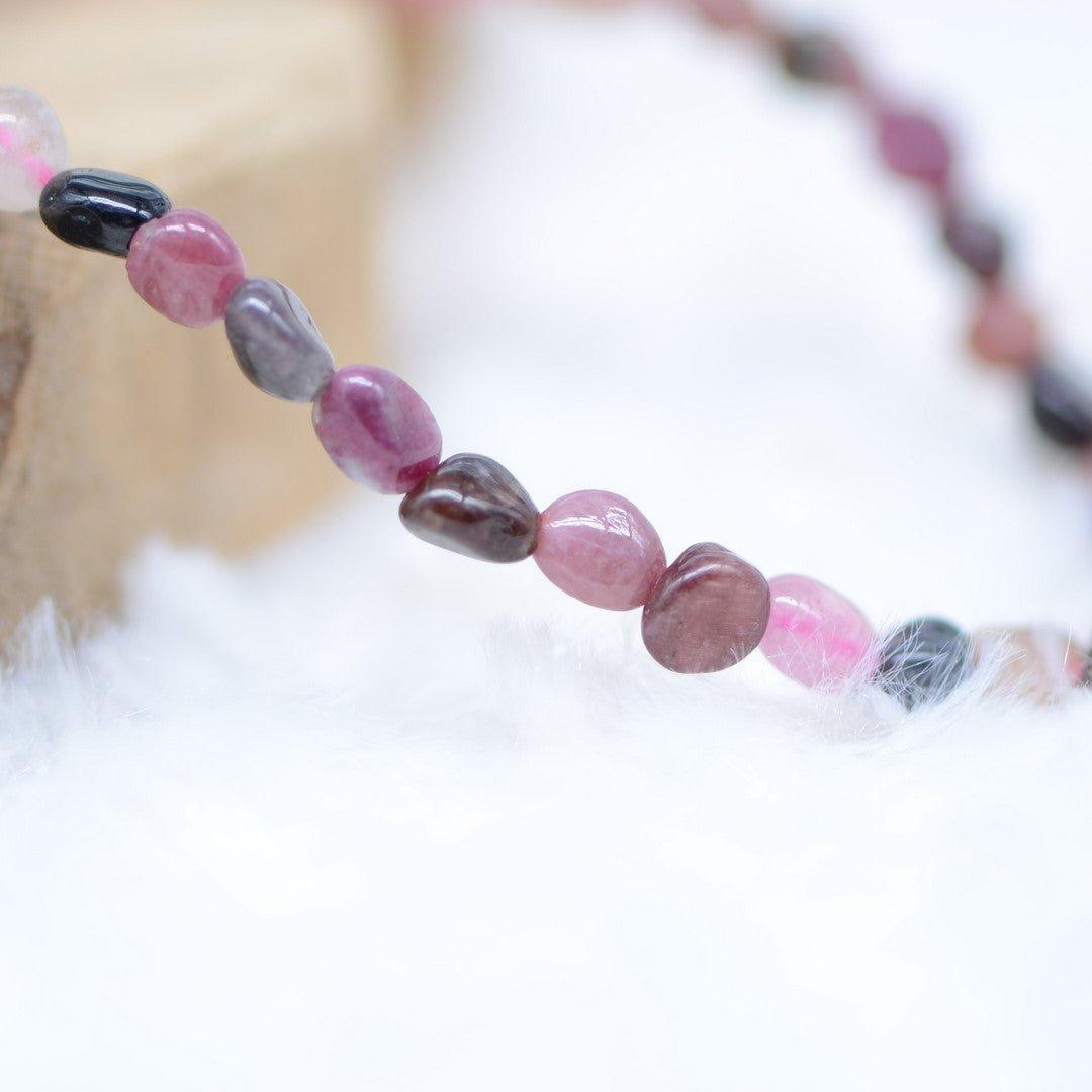 Bracelet roulé "Renfort" en Tourmaline Multicolore - lespierresdubienetre