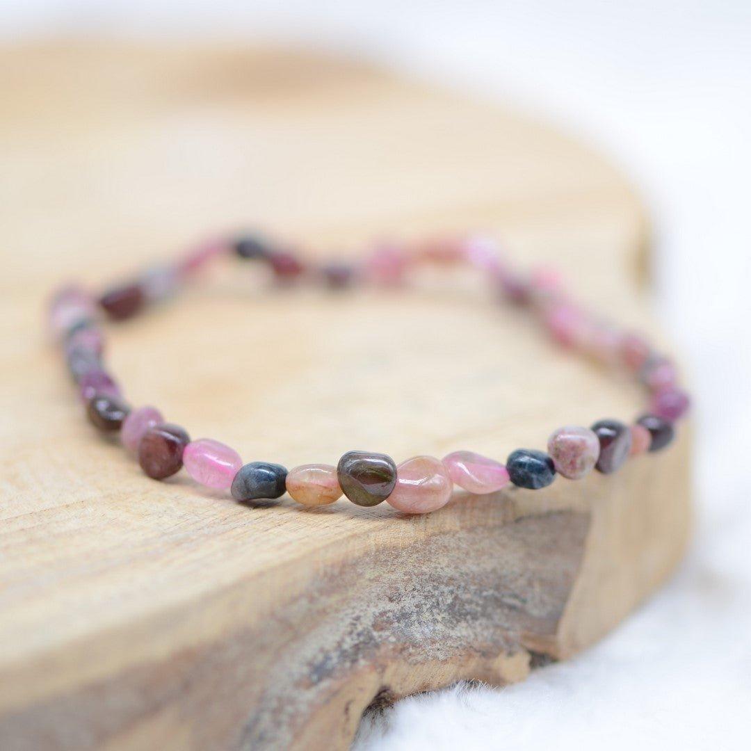 Bracelet roulé "Renfort" en Tourmaline Multicolore - lespierresdubienetre