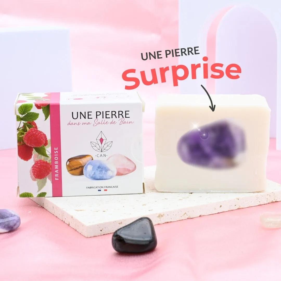 Savon surprise, parfum Framboise - lespierresdubienetre