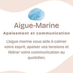 Bracelet "Bonheur" en Aigue-Marine