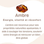 Bracelet "Renforcement" en Ambre Blanc & Cognac