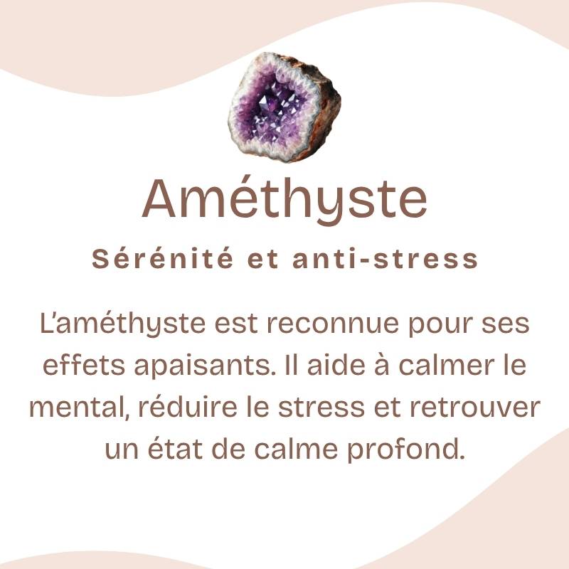 Pierre roulée "Sagesse" en Améthyste du Brésil (Lot de 3 pièces)
