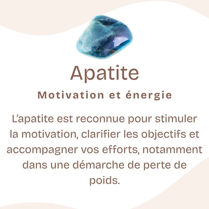 Bracelet "Motivation" en Apatite Bleue
