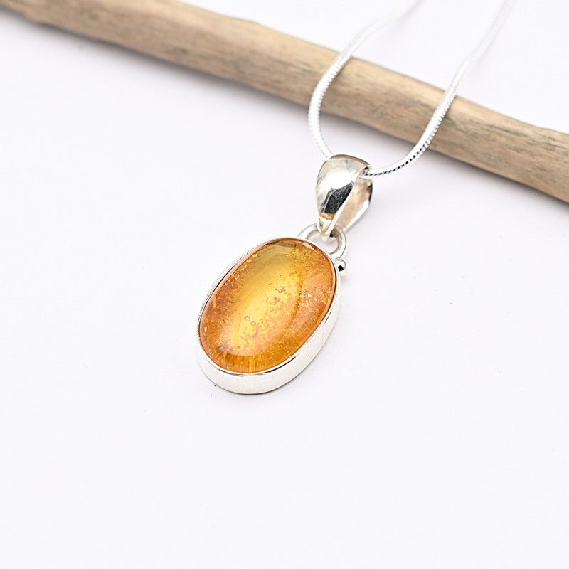 Pendentif "Renforcement" en Ambre, ARGENT 925 : AMB6