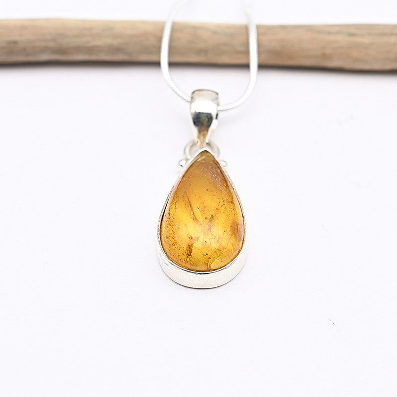 Pendentif "Renforcement" en Ambre, ARGENT 925 : AMB8