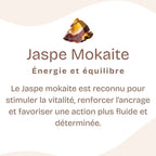 Bracelet roulé "Soulagement et Protection" en Jaspe Mokaïte