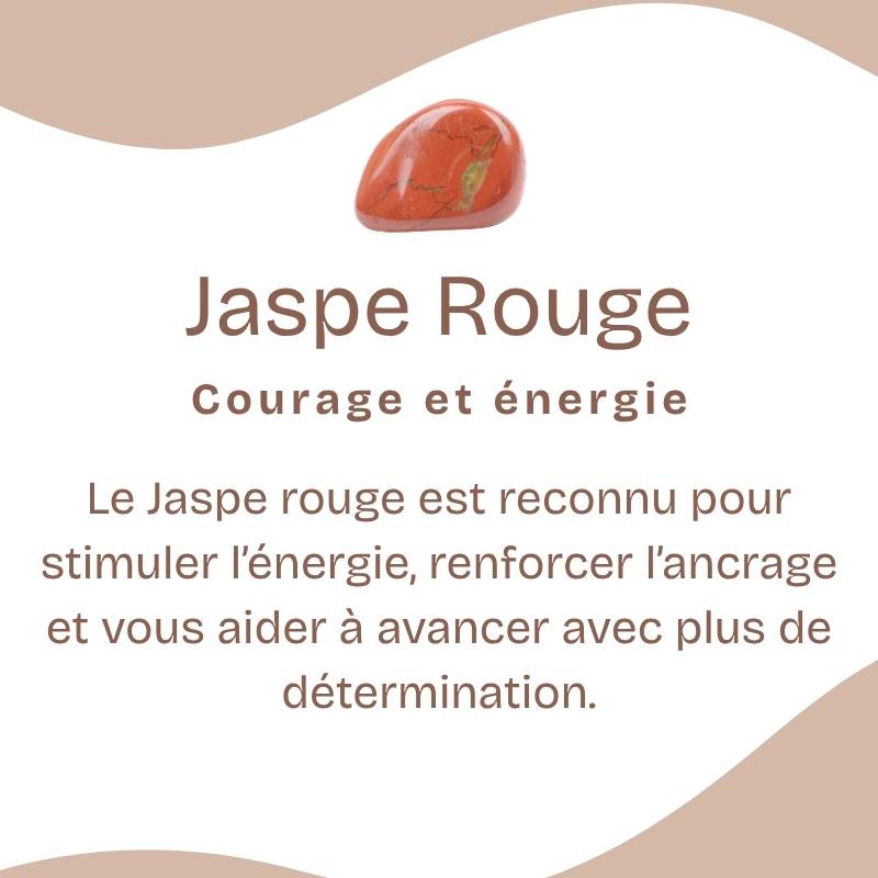 Bracelet "Protecteur" en Jaspe Rouge