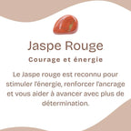 Bague "Protecteur" Feuille en Jaspe rouge (réglable)