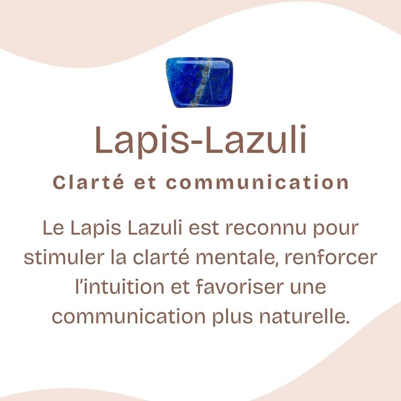 Bague "Contrôle" Rectangle en Lapis Lazuli (réglable)