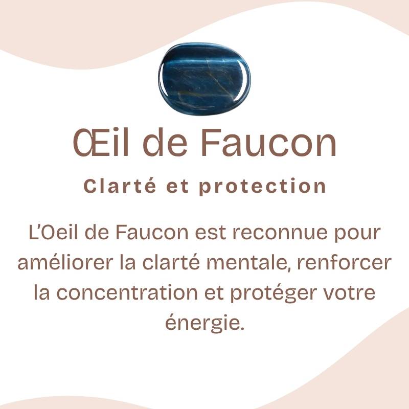 Bracelet "Calme et Protection" en Œil-de-Faucon