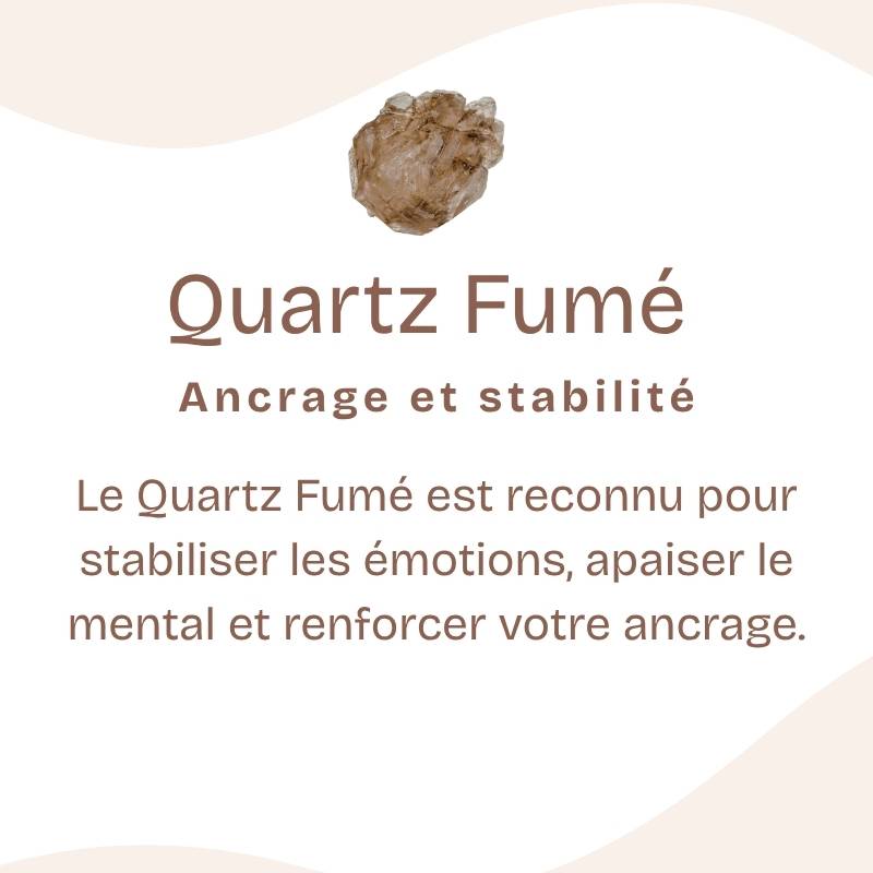 Bracelet "Lucidité" en Quartz Fumé Chip