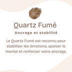 Bracelet "Lucidité" en Quartz Fumé Chip