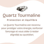Bracelet "Purification et Protection" en Quartz & Tourmaline Noire Chip