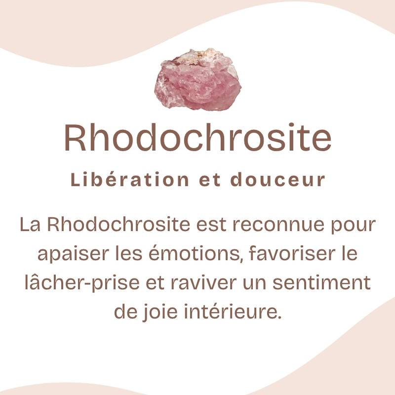 Bracelet "Compassion" en Rhodochrosite Chip