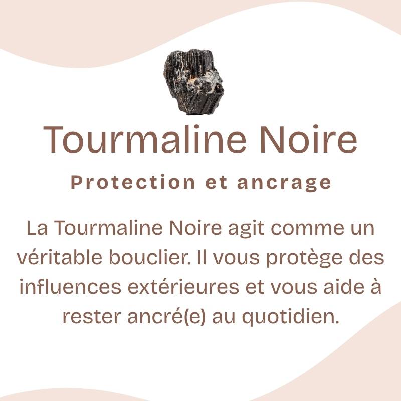 Bracelet roulé "Absorption" en Tourmaline Noire