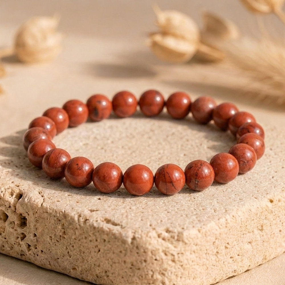 Bracelet "Protecteur" en Jaspe Rouge