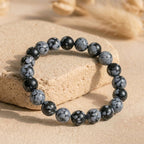 Bracelet "Spontanéité" en Obsidienne Neige
