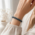 Bracelet "Confiance" en Oeil-de-Tigre Bleu