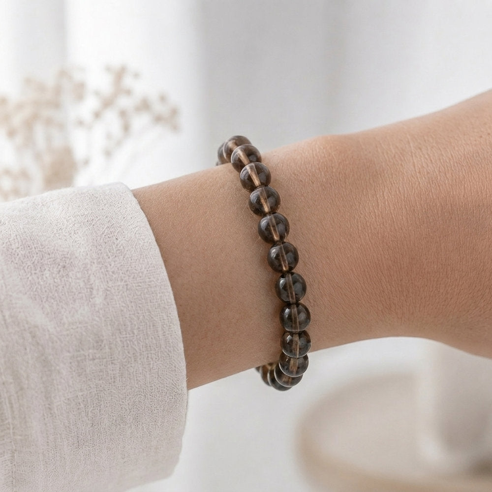 Bracelet "Lucidité" en Quartz Fumé