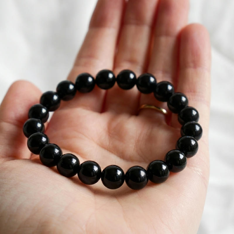 Bracelet "Bouclier" en Obsidienne
