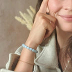Bracelet "Bonheur" en Aigue-Marine