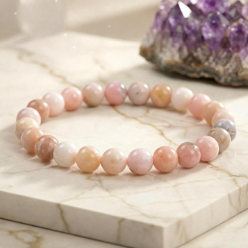 Bracelet "Douceur" en Opale Rose