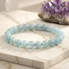 Bracelet "Bonheur" en Aigue-Marine