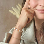 Bracelet "Féminité" en Pierre de Lune Multicolor