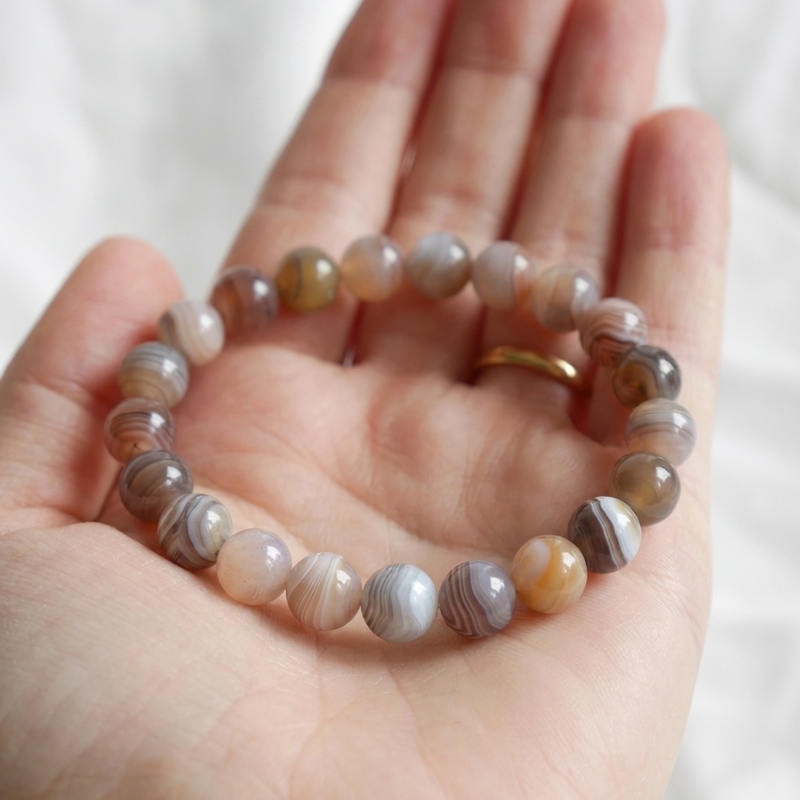 Bracelet "Chance" en Agate du Botswana