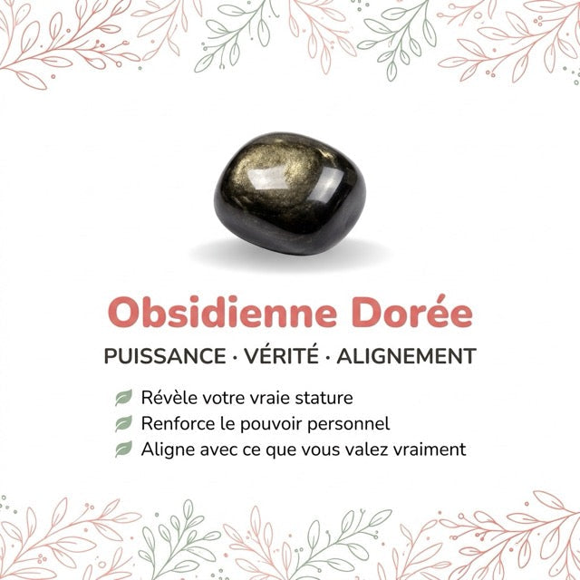 Vertus de la pierre : Obsidienne Doree