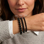 Bracelet "Bouclier" en Obsidienne