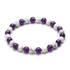 Bracelet "Anti-douleurs" Mix en Howlite et Améthyste