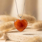 Pendentif "Ancrage Doux" Coeur en Cornaline