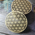 Fleur de Vie en Bois - Purifiez et Rechargez Vos Bijoux - Style 3