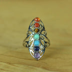 Bague "Alignement des 7 Chakras" (réglable) - lespierresdubienetre