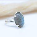 Bague "Protection" en Labradorite & Argent 925 Ovale