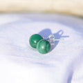 Boucles d'oreilles "Paix" en Malachite (Argent 925)