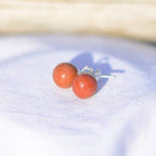 Boucles d'oreilles "Protectrice" en Jaspe Rouge (Argent 925) - lespierresdubienetre