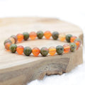 Bracelet "Santé" En Cornaline et Unakite