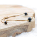 Bracelet Boho "Perle de Force Mentale" en Agate Noire