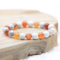 Bracelet "Ménopause" Mix en Howlite & Cornaline