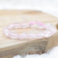 Bracelet roulé "Amour" en Quartz Rose