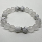 Bracelet "Tendresse et Patience" en Quartz Rose & Howlite Dépolie - lespierresdubienetre