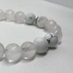 Bracelet "Tendresse et Patience" en Quartz Rose & Howlite Dépolie - lespierresdubienetre