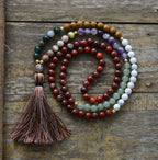 Collier Boho Mala 7 Chakras - lespierresdubienetre