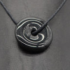 Pendentif Donut "Bouclier" en Obsidienne Oeil Céleste - lespierresdubienetre