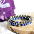 [PIECE RARE] Bracelet "Duo Égyptien" en Lapis Lazuli d'Afghanistan et Pyrite