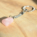 Porte-clés "Amour" en Quartz Rose
